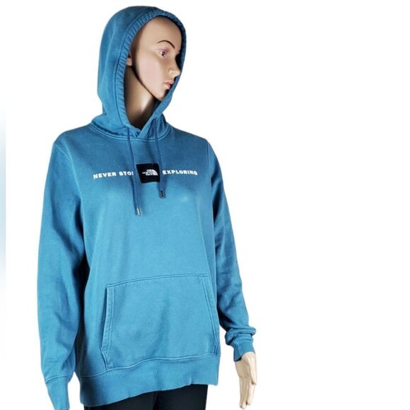 The North Face Blue Hoodie - Picture 1 of 6